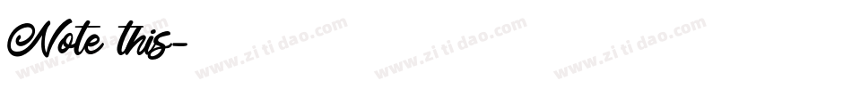 Note this字体转换
